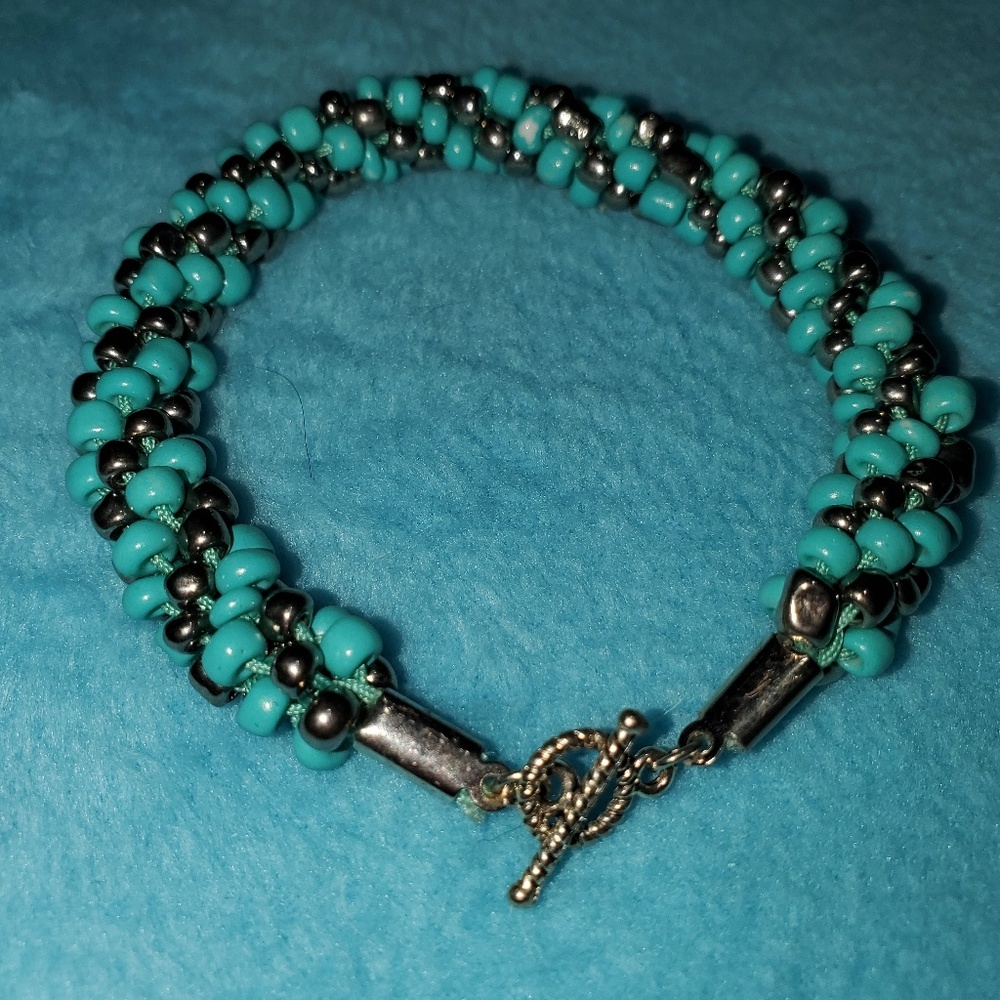 Japanese beaded kumihimo bracelet